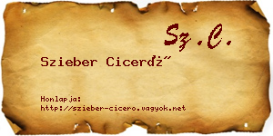 Szieber Ciceró névjegykártya